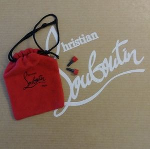 AUTHENTIC Christian Louboutin heel tips, red